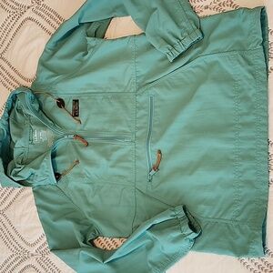 Women’s LL Bean Mountain Classic Anorak Size M Ocean Teal